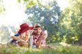 Couple taking selfie on picnic Royalty Free Stock Photo
