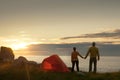 Couple with tent