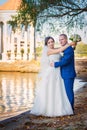 Couple on their wedding day Royalty Free Stock Photo