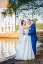 Couple on their wedding day Royalty Free Stock Photo