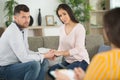 Couple in therapy during session Royalty Free Stock Photo