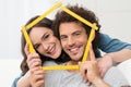 Couple Thinking Of Buying House Royalty Free Stock Photo