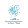 Couple togetherness in all life aspects concept icon