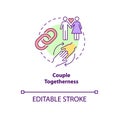 Couple togetherness concept icon