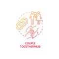 Couple togetherness red concept icon