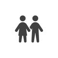 Couple togetherness vector icon