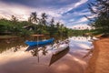 The Couple Traditional boat at bintan island Indonesia