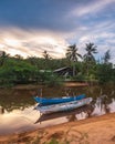 The Couple Traditional boat at bintan island Indonesia