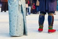 Couple in traditional Tibetan costumes