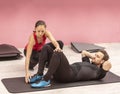 Couple Training in a Gym Royalty Free Stock Photo