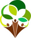 Couple tree logo Royalty Free Stock Photo