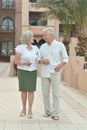 Couple at tropic hotel Royalty Free Stock Photo