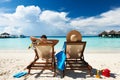 Couple on a beach Royalty Free Stock Photo