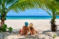 Couple on a tropical beach at Tioman Island Royalty Free Stock Photo