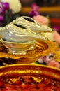 A couple of trumpet shells as a part of water blessing ceremony in the traditional Thai wedding Royalty Free Stock Photo