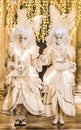 The Carnival of Venice, Italy in 2020, White Angels Royalty Free Stock Photo