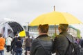 Couple with umbrella