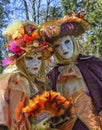 Couple at the Venetian carnival at Annecy, France