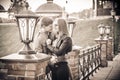 Couple in vintage park