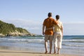 Couple walking on the beach Royalty Free Stock Photo