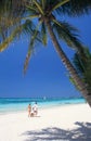 Couple walking on beach, Mauritius Island Royalty Free Stock Photo