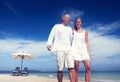 Couple Walking Beach Vacation Holiday Trip Concept Royalty Free Stock Photo