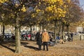 Couple walking in a park in Zurich