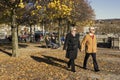 Couple walking in a park in Zurich