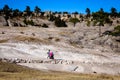 A couple walks through the Valley of the Monks in Creel, Mexico Royalty Free Stock Photo