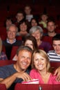 Couple Watching Film In Cinema