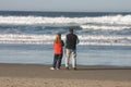 Couple watching sunset. Royalty Free Stock Photo