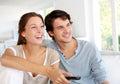 Couple watching tv Royalty Free Stock Photo