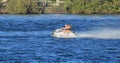 Couple on water scooter Royalty Free Stock Photo