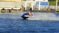 Couple on water scooter Royalty Free Stock Photo