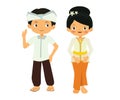 Couple Wearing Bali Traditional Dress