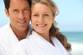 Couple wearing dressing gowns Royalty Free Stock Photo