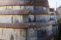 A couple of whisky barrels in a Scottish distillery Royalty Free Stock Photo