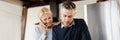 Couple wife and husband having breakfast Royalty Free Stock Photo