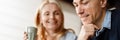 Couple wife and husband having breakfast Royalty Free Stock Photo