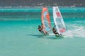 Couple windsurfers