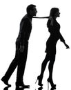 Couple woman seductress bonding concept silhouette Royalty Free Stock Photo