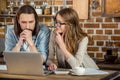 Couple working at home