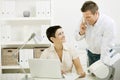 Couple working at home office Royalty Free Stock Photo