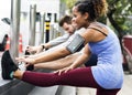 Couple working out together outdoor Royalty Free Stock Photo