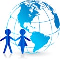 Couple world logo