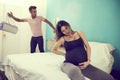 Pregnat couple leaving for the hospital Royalty Free Stock Photo