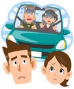 A couple worried about their parents driving Royalty Free Stock Photo