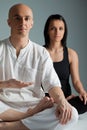 Couple yoga meditation Royalty Free Stock Photo