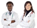 Couple of young doctors Royalty Free Stock Photo