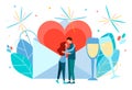 Couple of young lovers Valentine`s Day Royalty Free Stock Photo